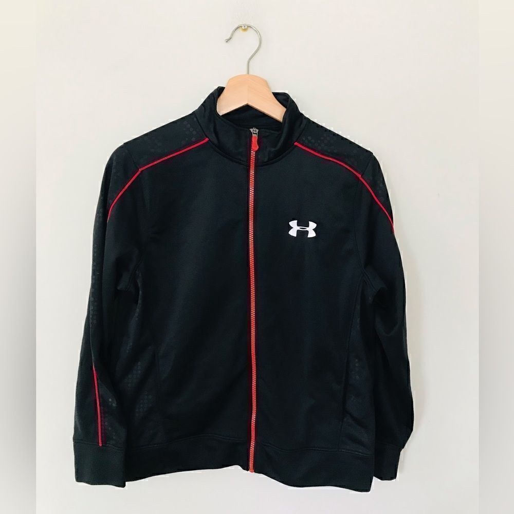 Under armour | boys black zip up track jacket